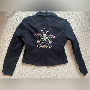 Y2K Floral embroidered jacket